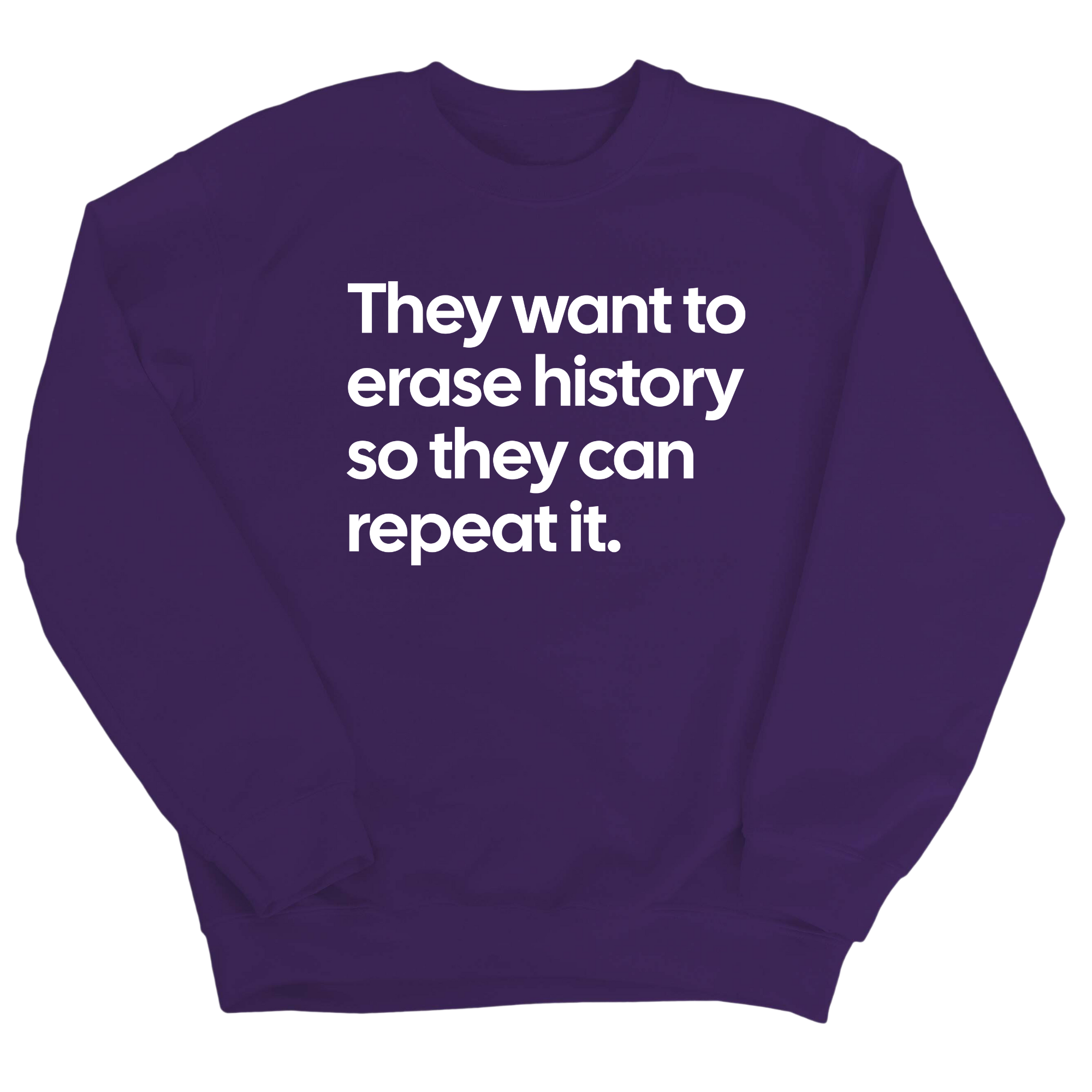 They Want to Erase History So They Can Repeat It Unisex Sweatshirt-Sweatshirt-The Original God Ain't Petty But I Am