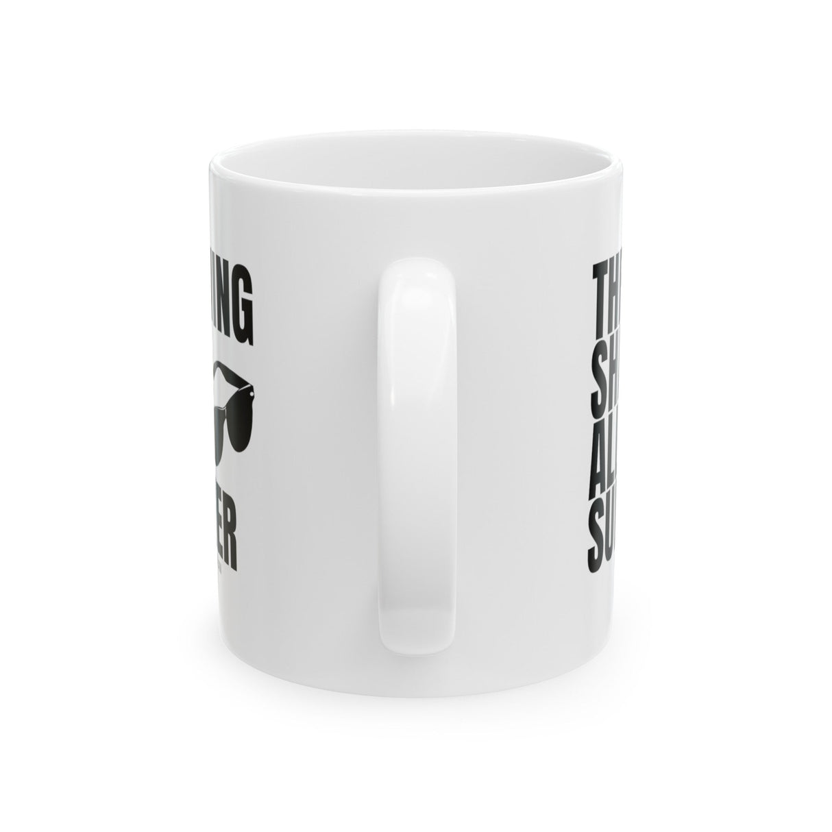 Throwing Shade All Summer Shades Graphic Mug 11oz (White & Black)-Mug-The Original God Ain't Petty But I Am