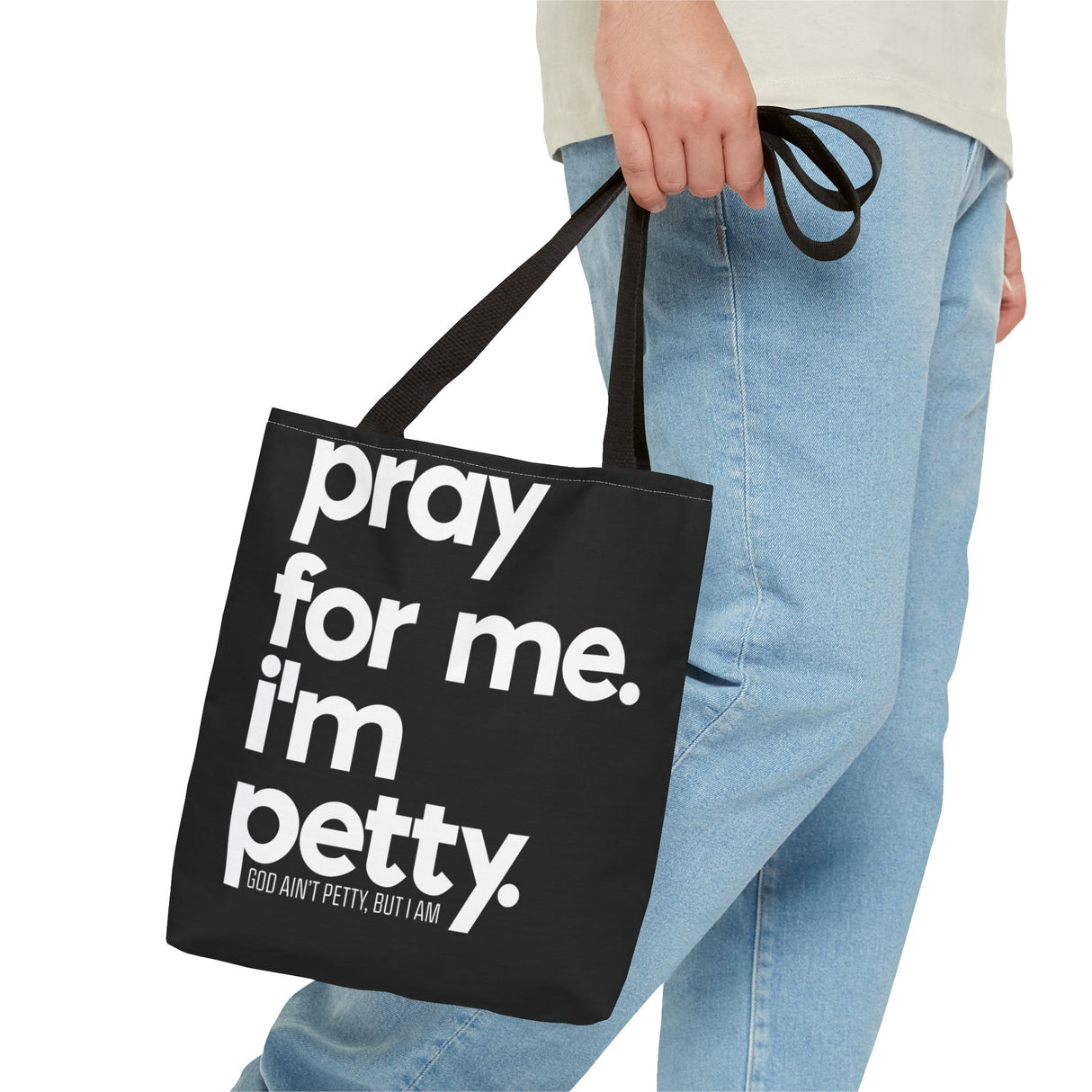 Tote Bag (AOP)-Bags-The Original God Ain't Petty But I Am