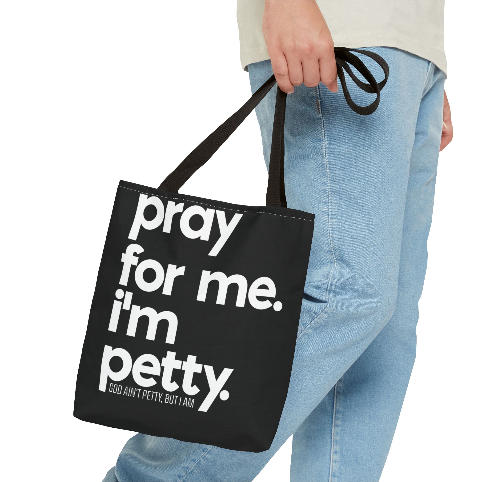 Tote Bag (AOP)-Bags-The Original God Ain't Petty But I Am