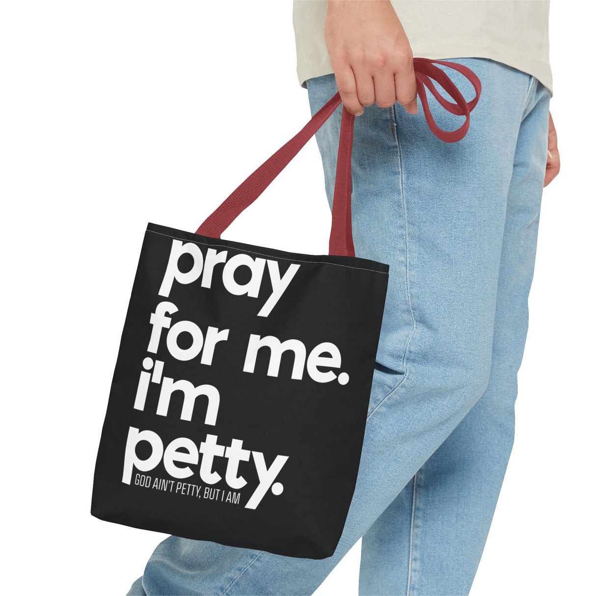 Tote Bag (AOP)-Bags-The Original God Ain't Petty But I Am
