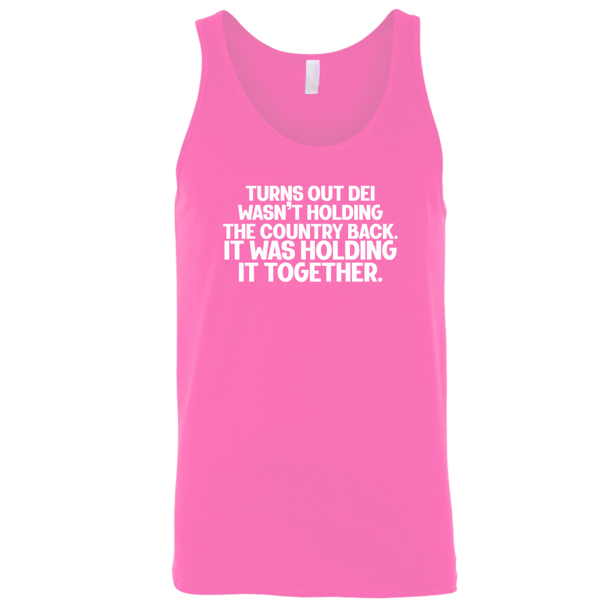 Turns out DEI wasn’t holding the country back. It was holding it together Unisex Tank Top-T-Shirt-The Original God Ain't Petty But I Am