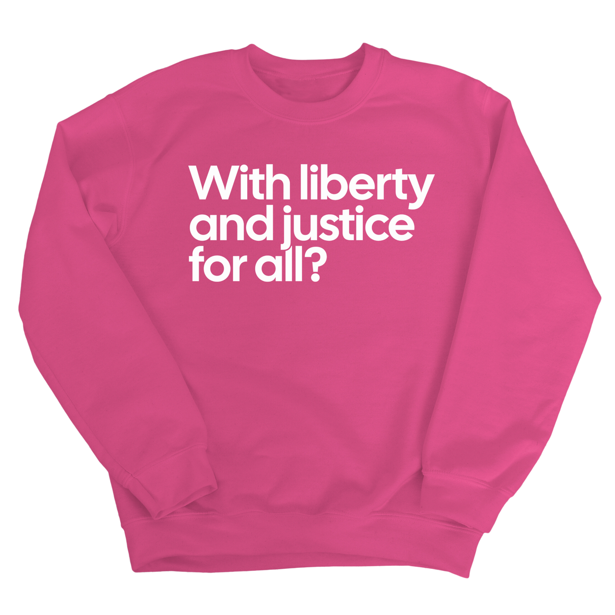 With liberty and justice for all? Unisex Sweatshirt-Sweatshirt-The Original God Ain't Petty But I Am