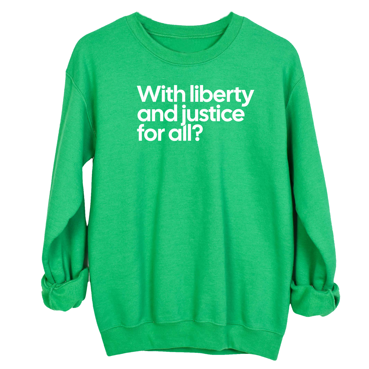 With liberty and justice for all? Unisex Sweatshirt-Sweatshirt-The Original God Ain't Petty But I Am