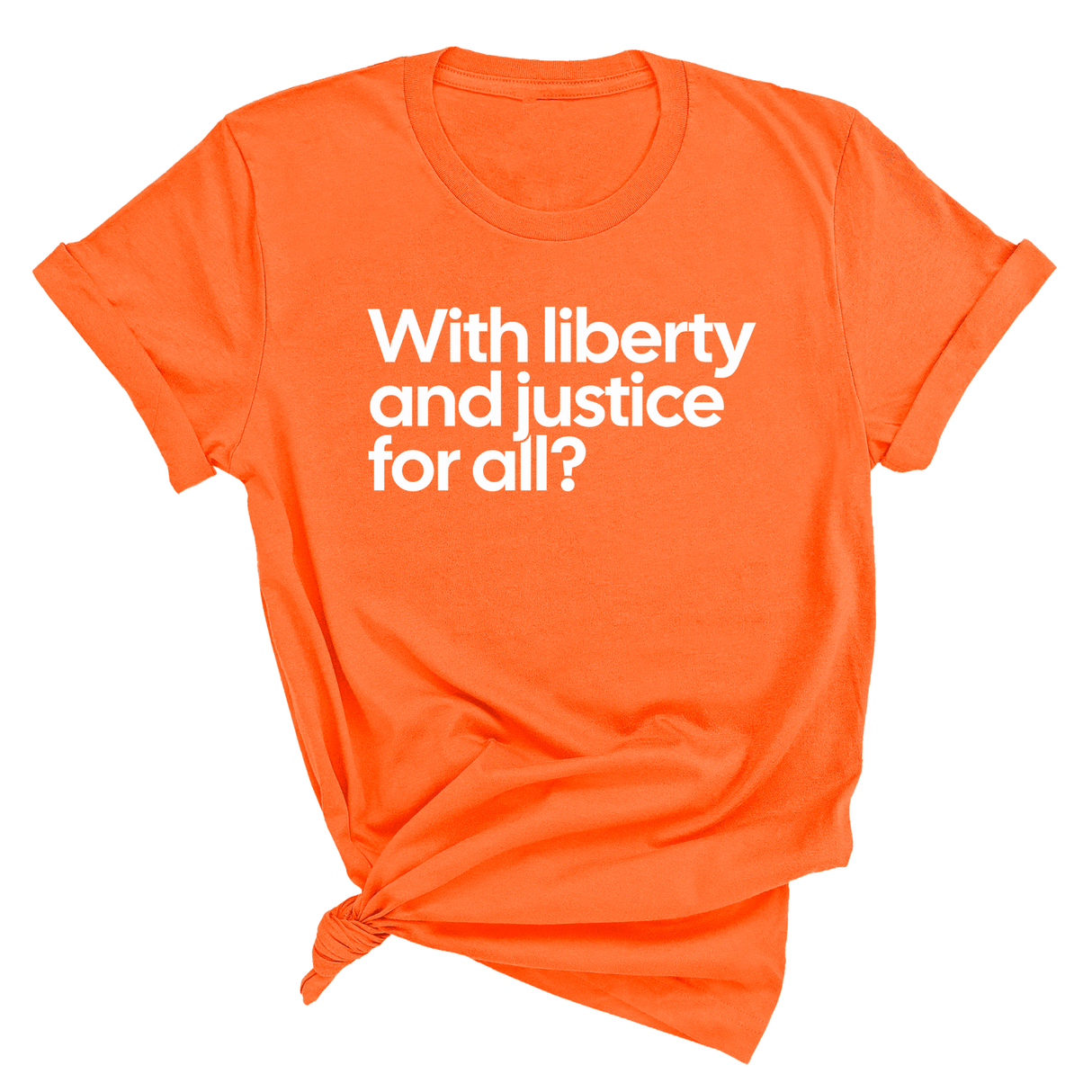 With liberty and justice for all? Unisex Tee-T-Shirt-The Original God Ain't Petty But I Am