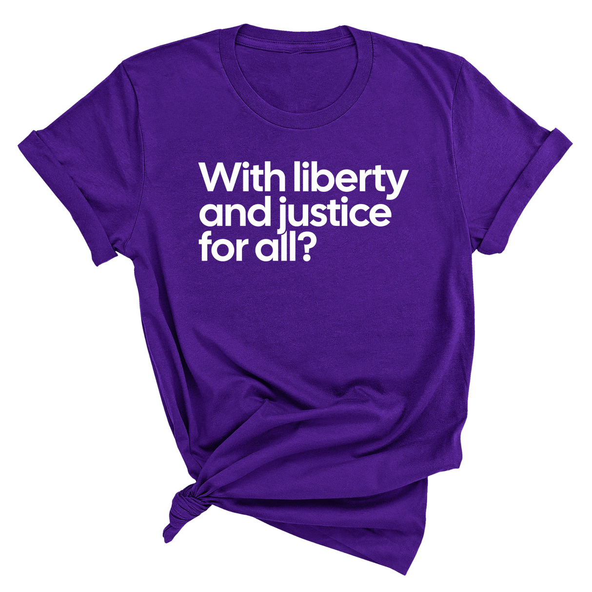 With liberty and justice for all? Unisex Tee-T-Shirt-The Original God Ain't Petty But I Am