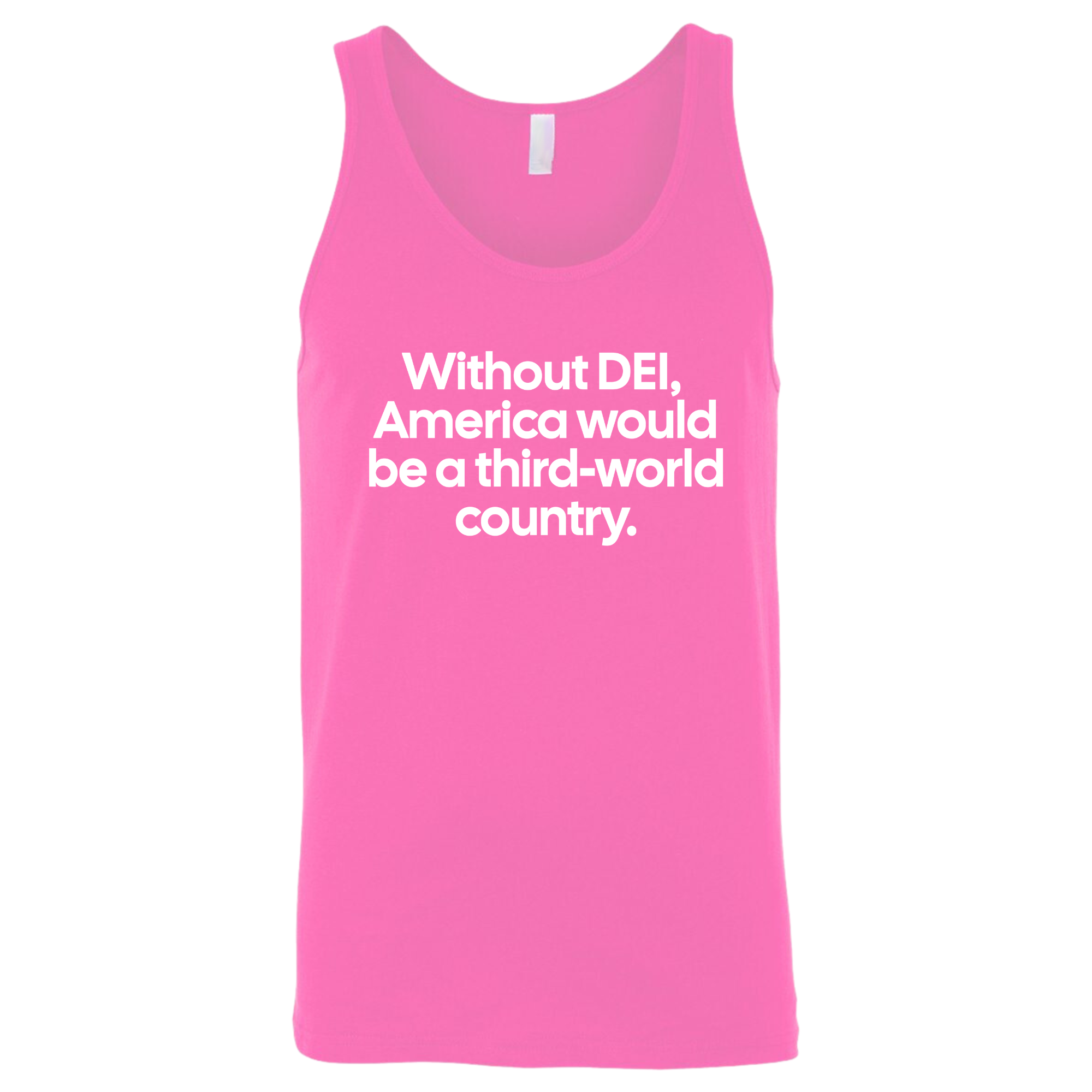 Without DEI, America Would Be a Third-World Country Unisex Tank Top-T-Shirt-The Original God Ain't Petty But I Am