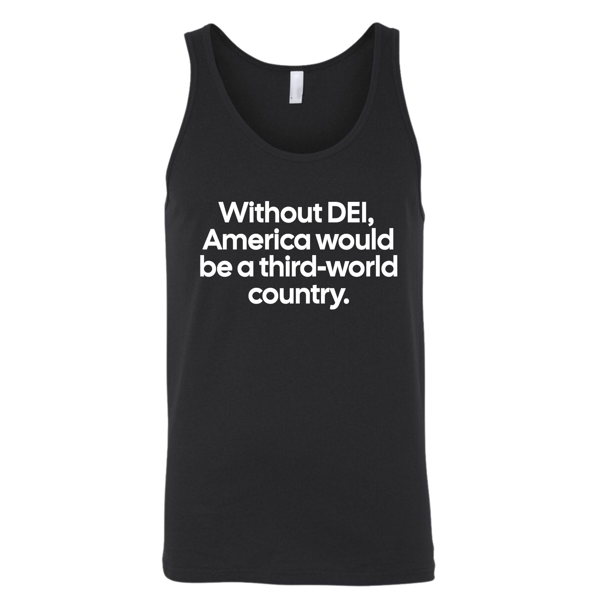 Without DEI, America Would Be a Third-World Country Unisex Tank Top-T-Shirt-The Original God Ain't Petty But I Am
