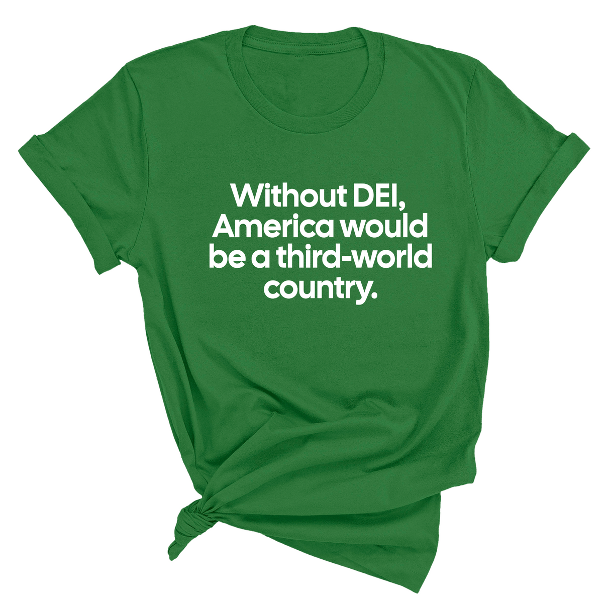 Without DEI, America Would Be a Third-World Country Unisex Tee-T-Shirt-The Original God Ain't Petty But I Am