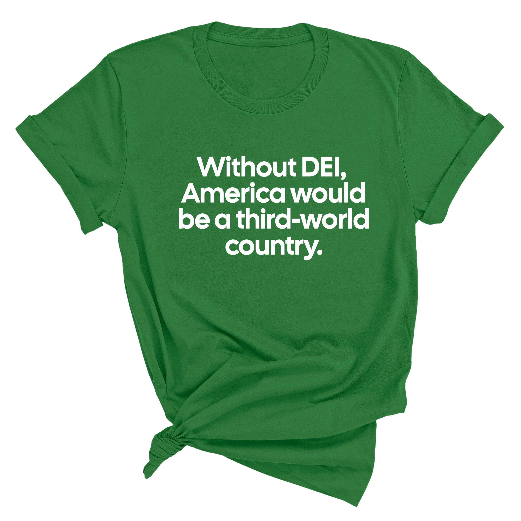 Without DEI, America Would Be a Third-World Country Unisex Tee-T-Shirt-The Original God Ain't Petty But I Am