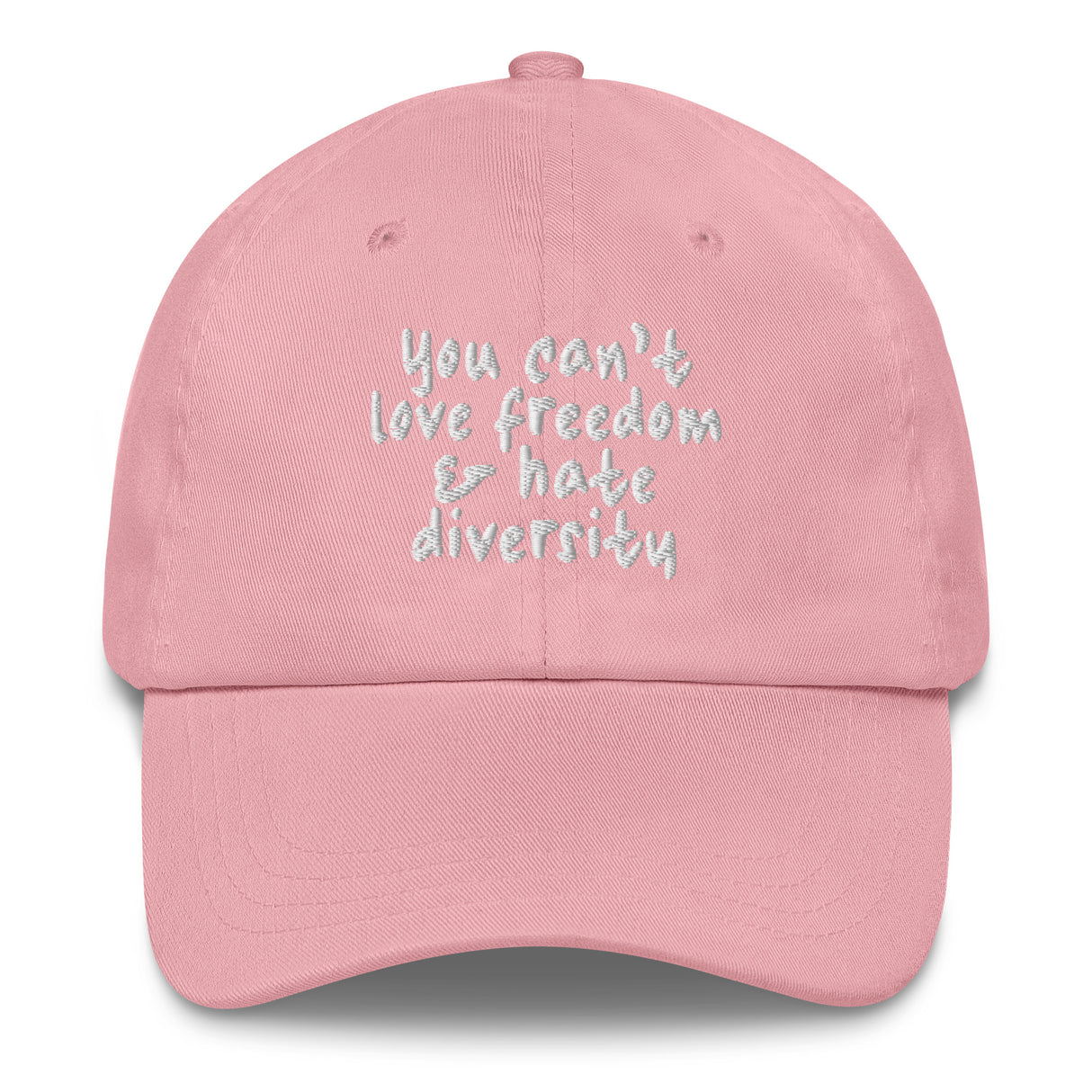 You Can't Love Freedom and Hate Diversity Dad hat-The Original God Ain't Petty But I Am