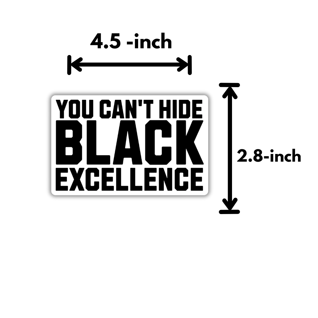 You can't hide Black Excellence Black/White Die Cut STICKER-Sticker-The Original God Ain't Petty But I Am