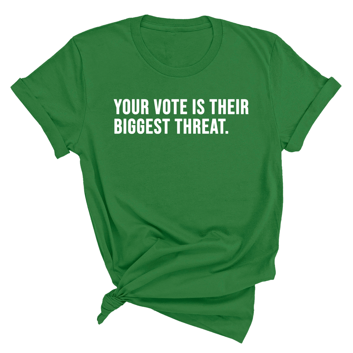 Your vote is their biggest threat Unisex Tee-T-Shirt-The Original God Ain't Petty But I Am
