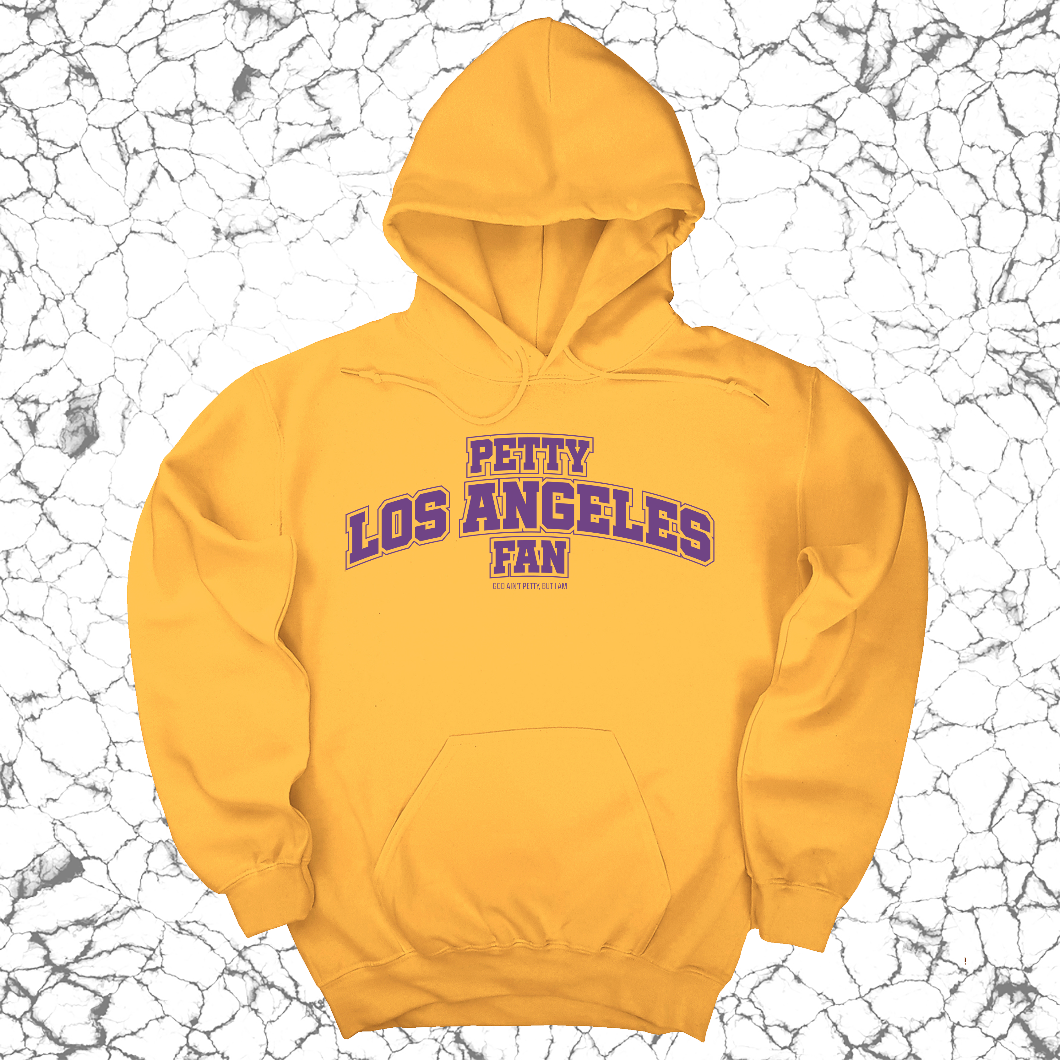 *HOODIE* Petty Los Angeles Fan Unisex Hoodie (Gold/Purple)-Hoodie-The Original God Ain't Petty But I Am