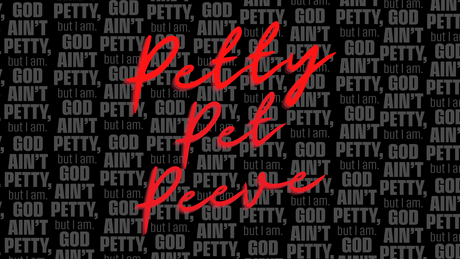 Petty Pet Peeve-God Ain't Petty But I Am