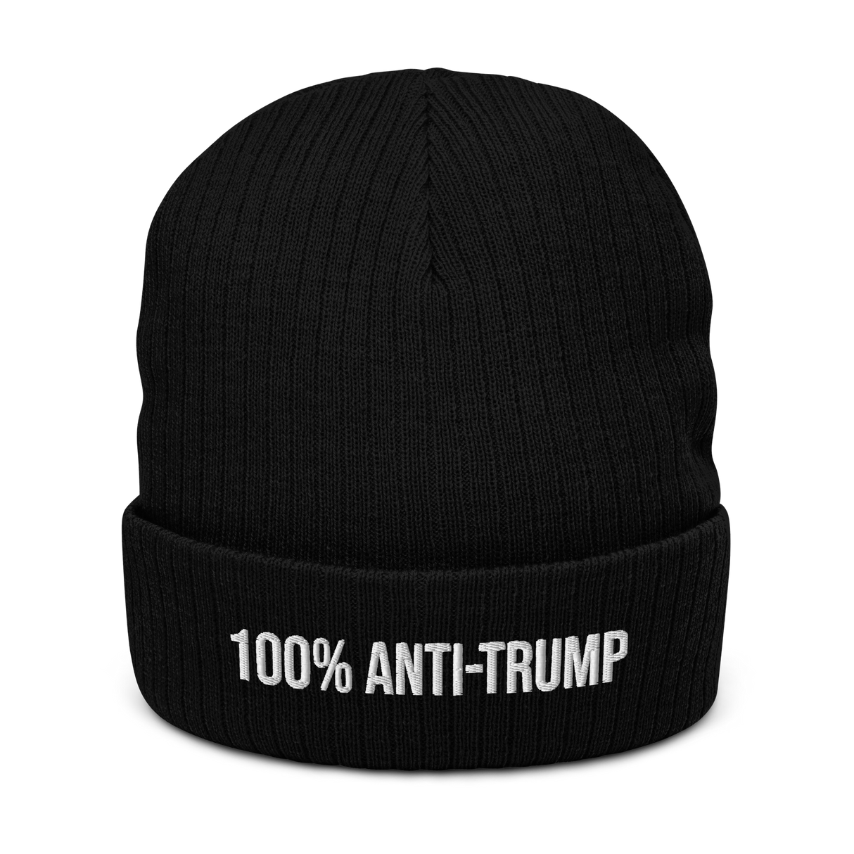 100 Percent Anti-Trump Beanie (Black)-Beanie-The Original God Ain't Petty But I Am