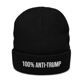 100 Percent Anti-Trump Beanie (Black)-Beanie-The Original God Ain't Petty But I Am