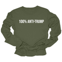 100 Percent Anti-Trump Unisex Long Sleeved Tee-Long Sleeved T-Shirt-The Original God Ain't Petty But I Am