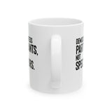 Democracy Needs Participants, Not Spectators Mug 11oz (White & Black)