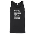 A Country that values Billionaires over Education is already Bankrupt Unisex Tank Top-T-Shirt-The Original God Ain't Petty But I Am