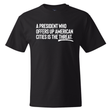 A President Who Offers Up American Cities Is the Threat *BLACK TALL TEE* Unisex Tee-T-Shirt-The Original God Ain't Petty But I Am