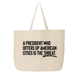 A President Who Offers Up American Cities Is the Threat Tote bag-Tote Bag-The Original God Ain't Petty But I Am