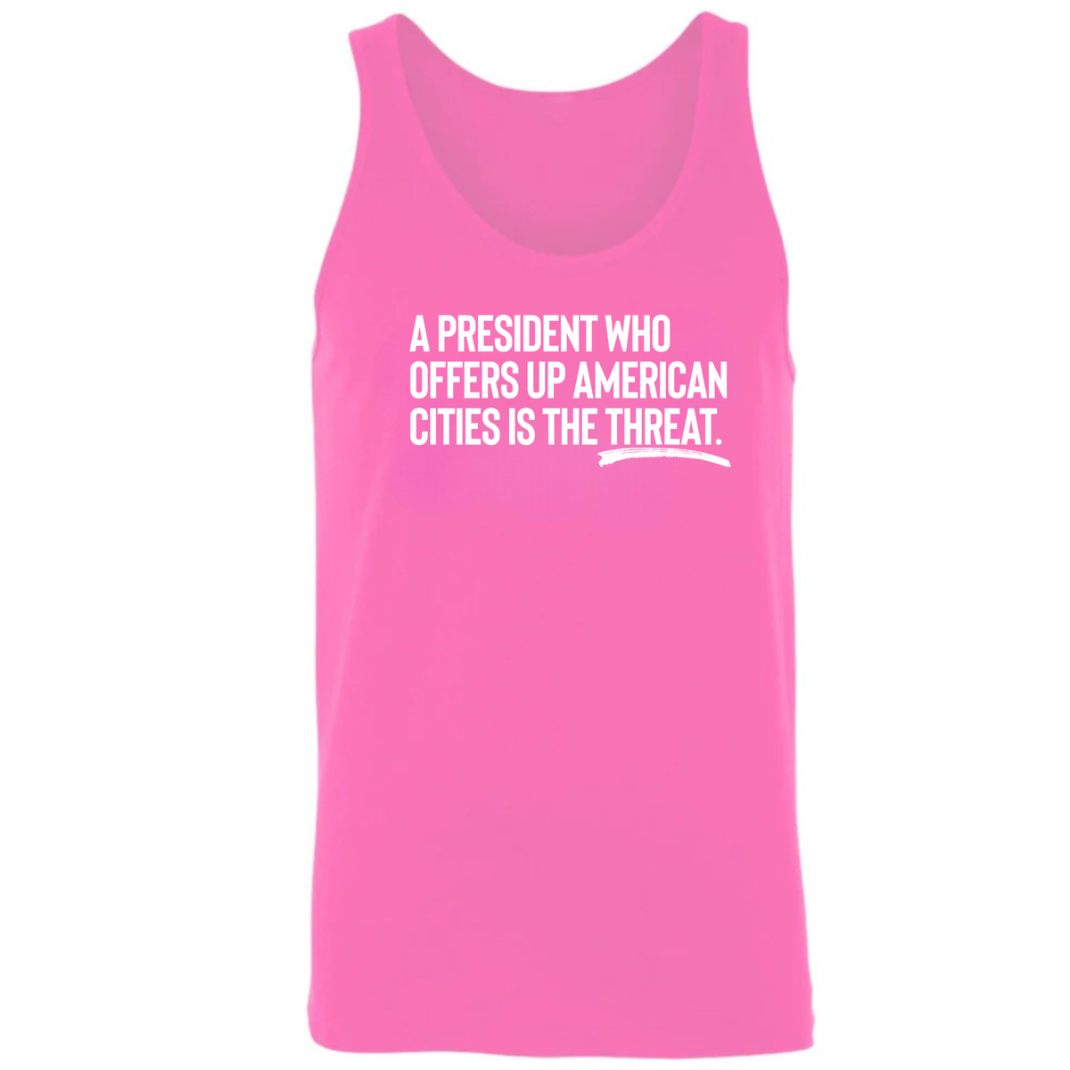 A President Who Offers Up American Cities Is the Threat Unisex Tank Top-T-Shirt-The Original God Ain't Petty But I Am
