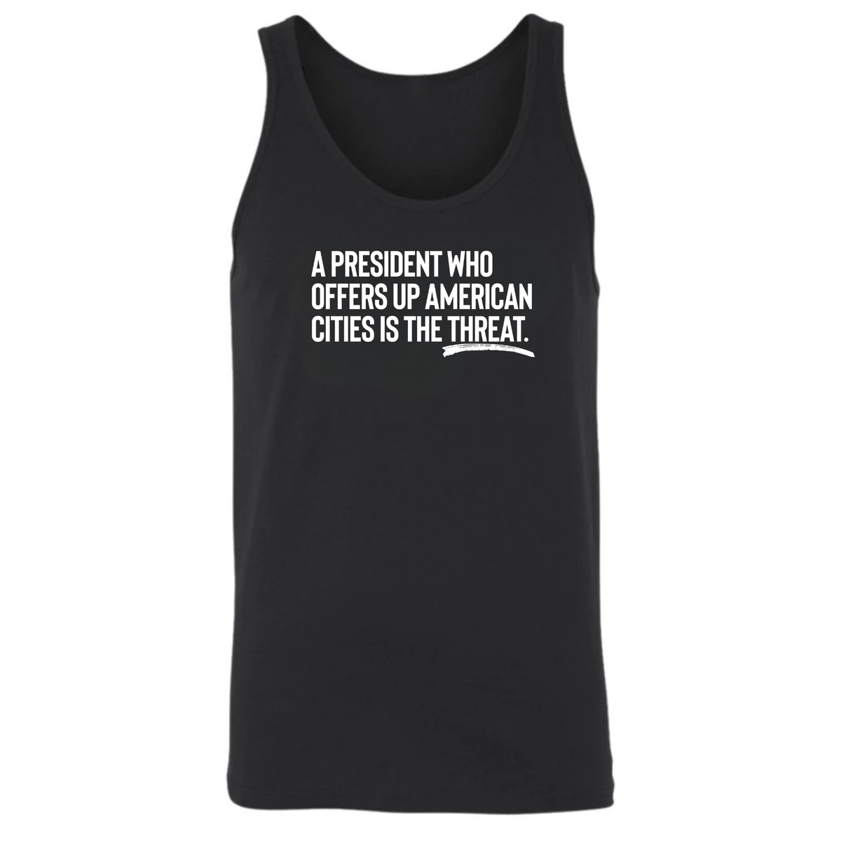 A President Who Offers Up American Cities Is the Threat Unisex Tank Top-T-Shirt-The Original God Ain't Petty But I Am
