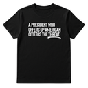 A President Who Offers Up American Cities Is the Threat Unisex Tee-T-Shirt-The Original God Ain't Petty But I Am