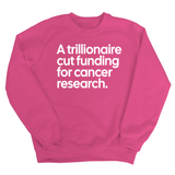 A trillionaire cut funding for cancer research Unisex Sweatshirt-Sweatshirt-The Original God Ain't Petty But I Am