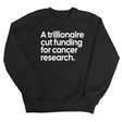 A trillionaire cut funding for cancer research Unisex Sweatshirt-Sweatshirt-The Original God Ain't Petty But I Am