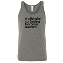 A trillionaire cut funding for cancer research Unisex Tank Top-T-Shirt-The Original God Ain't Petty But I Am