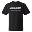 "A year ago, our country was an embarrassment"- The man who was President a year ago *BLACK TALL TEE* Unisex Tee-T-Shirt-The Original God Ain't Petty But I Am