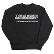 "A year ago, our country was an embarrassment"- The man who was President a year ago Unisex Sweatshirt-Sweatshirt-The Original God Ain't Petty But I Am