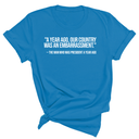 "A year ago, our country was an embarrassment"- The man who was President a year ago Unisex Tee-T-Shirt-The Original God Ain't Petty But I Am