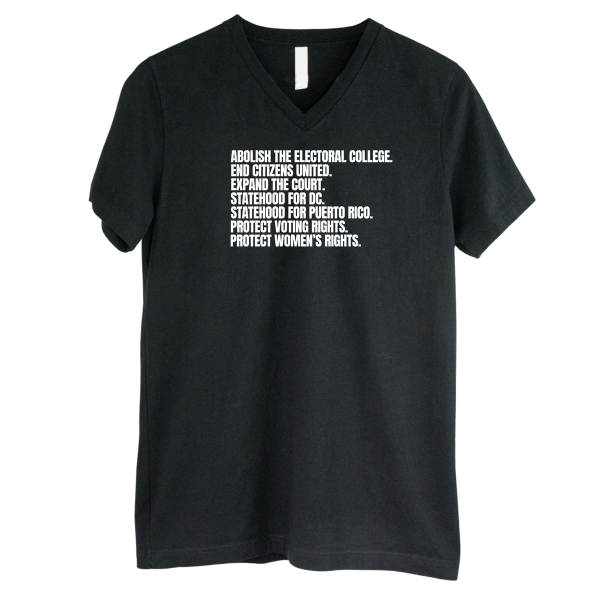 Abolish The Electoral College *BLACK V-NECK* Unisex Tee-T-Shirt-The Original God Ain't Petty But I Am