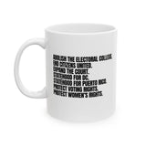 Abolish The Electoral College Mug 11oz (White & Black)-Mug-The Original God Ain't Petty But I Am