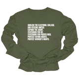 Abolish The Electoral College Unisex Long Sleeved Tee-Long Sleeved T-Shirt-The Original God Ain't Petty But I Am