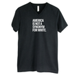 America Is Not a Synonym for White *BLACK V-NECK* Unisex Tee-T-Shirt-The Original God Ain't Petty But I Am