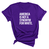America Is Not a Synonym for White Unisex Tee-T-Shirt-The Original God Ain't Petty But I Am