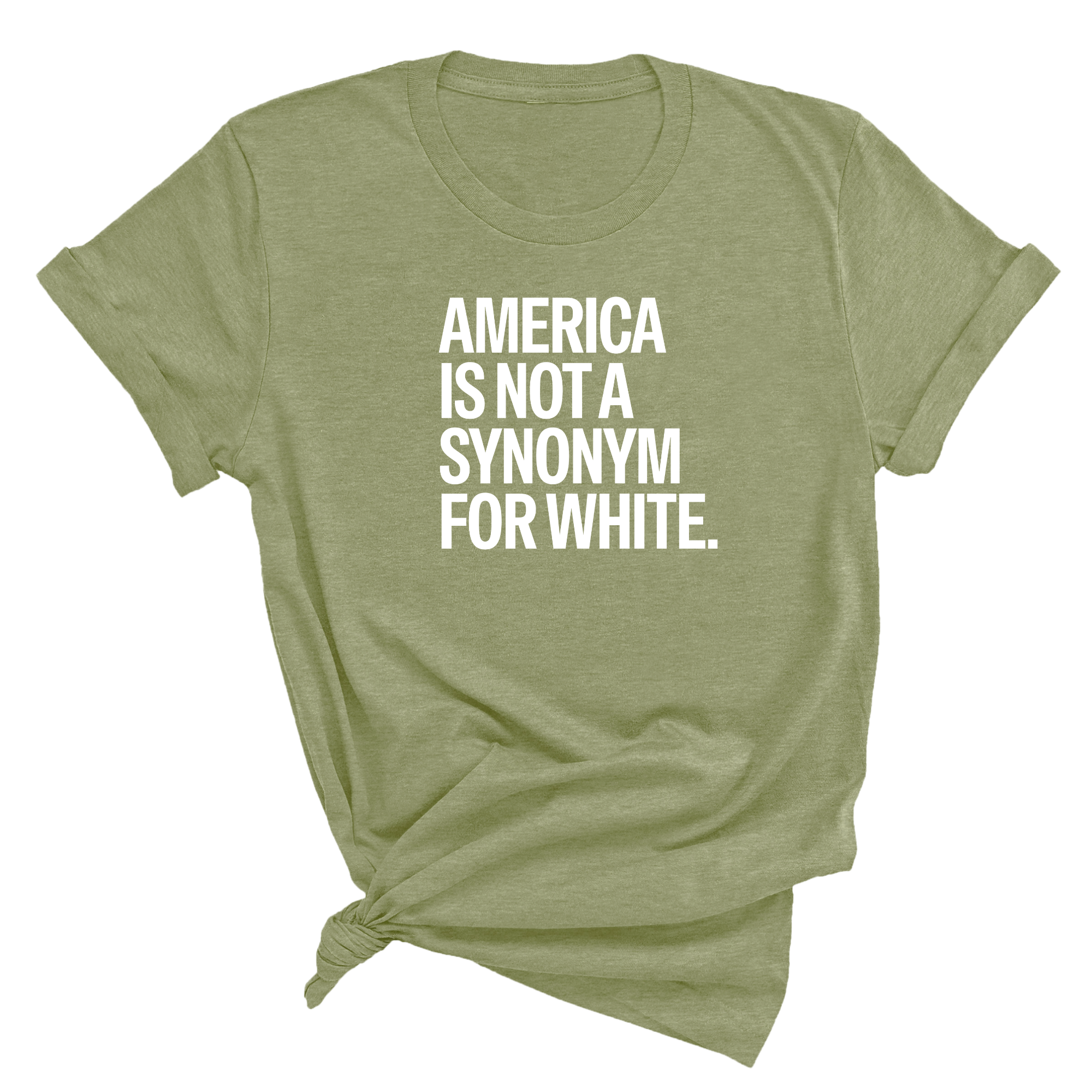 America Is Not a Synonym for White Unisex Tee-T-Shirt-The Original God Ain't Petty But I Am