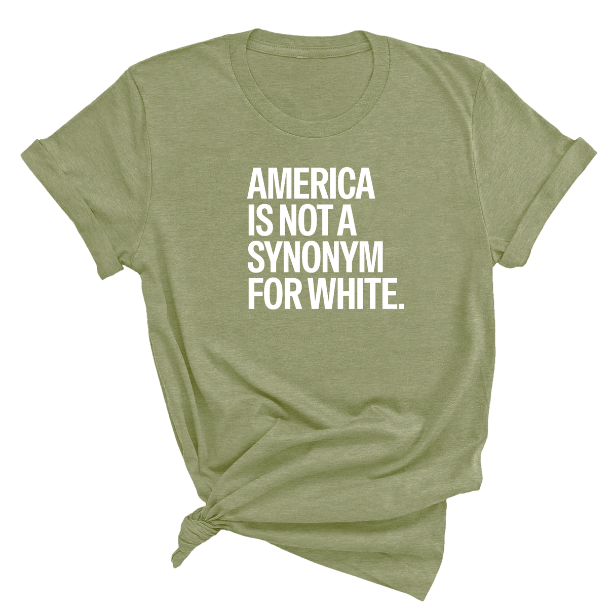 America Is Not a Synonym for White Unisex Tee-T-Shirt-The Original God Ain't Petty But I Am