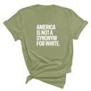 America Is Not a Synonym for White Unisex Tee-T-Shirt-The Original God Ain't Petty But I Am