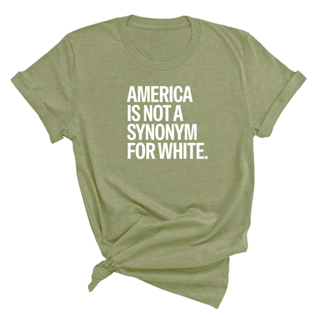 America Is Not a Synonym for White Unisex Tee-T-Shirt-The Original God Ain't Petty But I Am