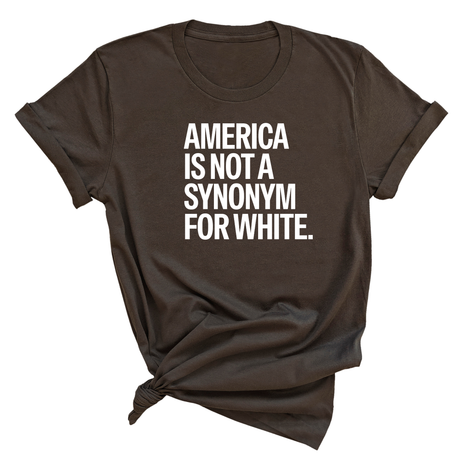 America Is Not a Synonym for White Unisex Tee-T-Shirt-The Original God Ain't Petty But I Am