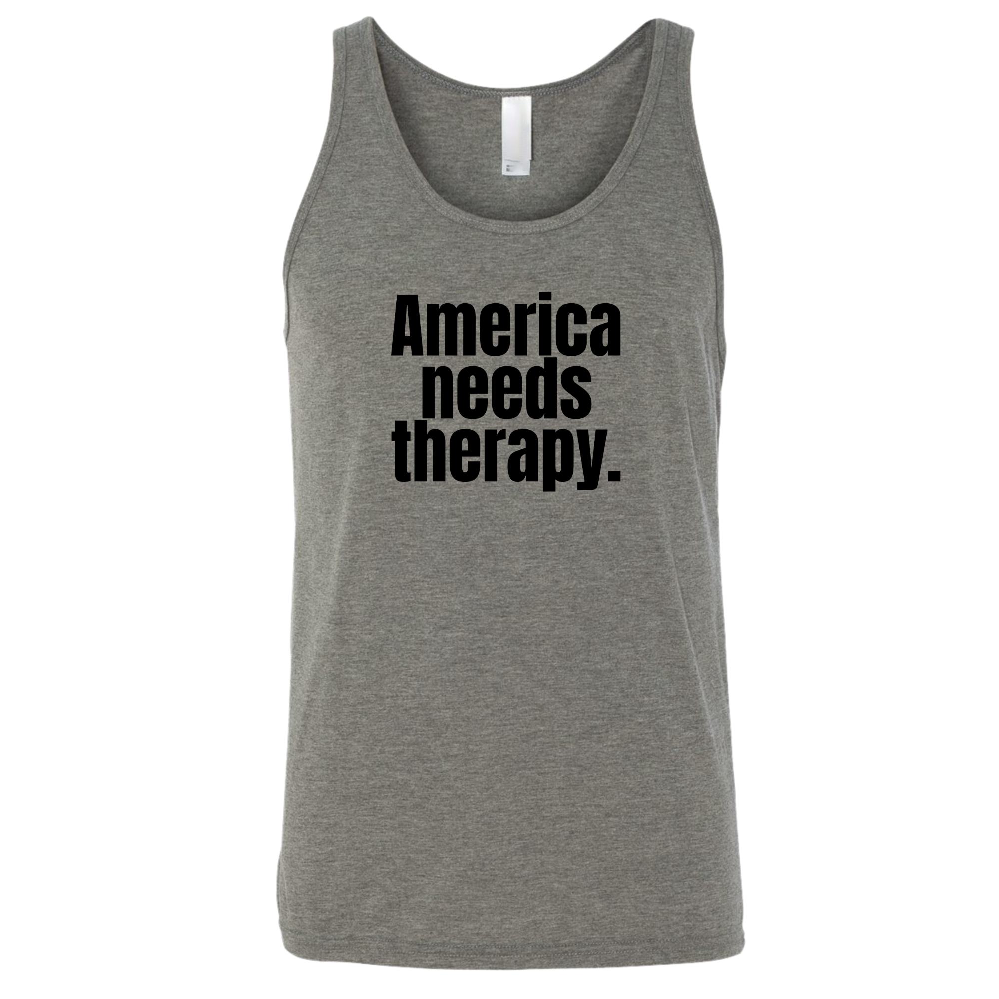 America Needs Therapy Unisex Tank Top-T-Shirt-The Original God Ain't Petty But I Am