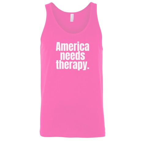 America Needs Therapy Unisex Tank Top-T-Shirt-The Original God Ain't Petty But I Am