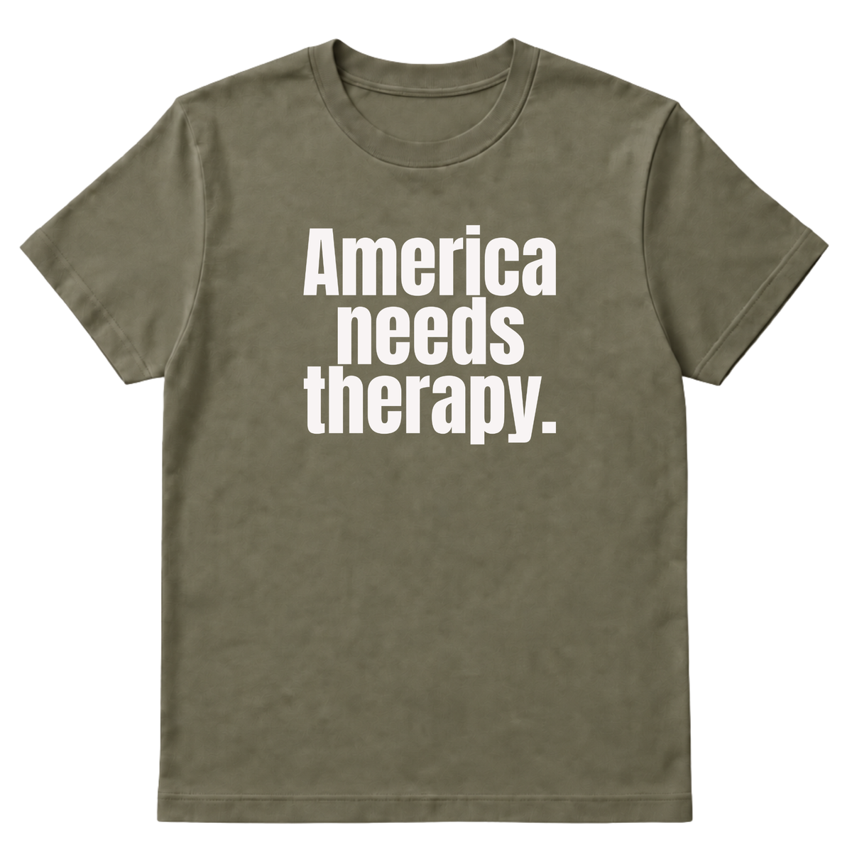 America Needs Therapy Unisex Tee-T-Shirt-The Original God Ain't Petty But I Am