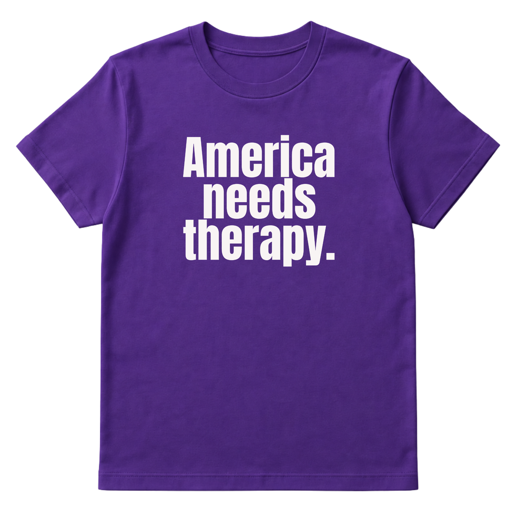 America Needs Therapy Unisex Tee-T-Shirt-The Original God Ain't Petty But I Am