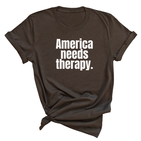 America Needs Therapy Unisex Tee-T-Shirt-The Original God Ain't Petty But I Am